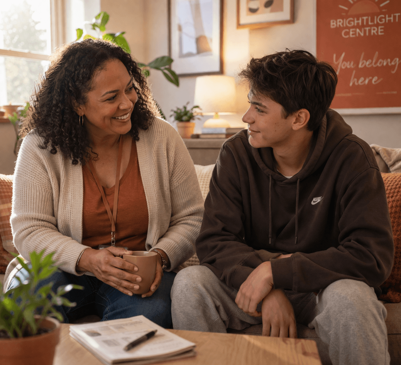 Bright Light team or family-centered community moment